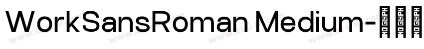 WorkSansRoman Medium字体转换